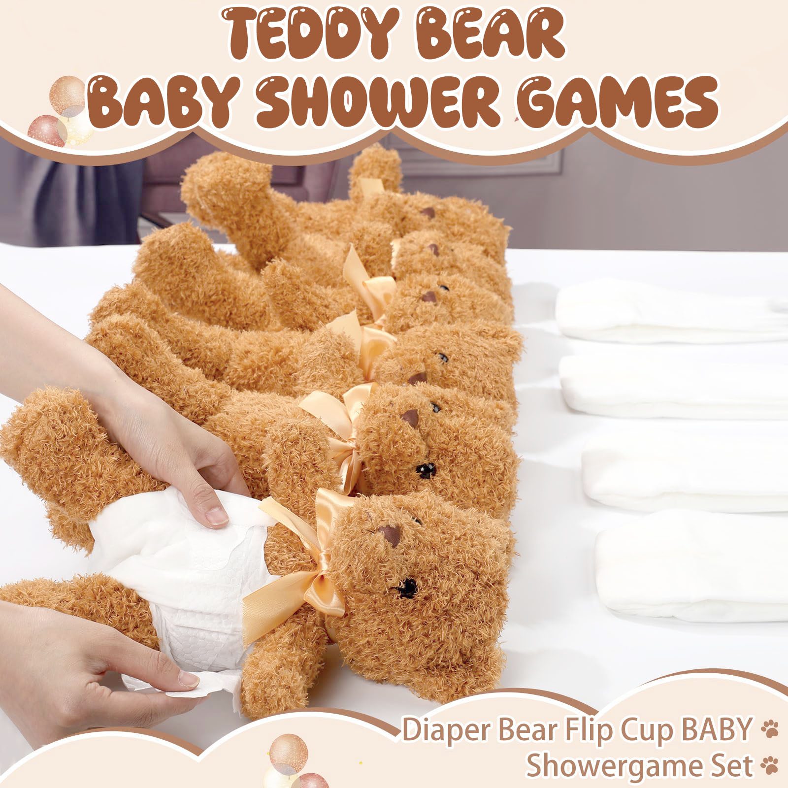 4/6/8/12 Sets Baby Shower Game - Cloth Diaper Insert recension och pris