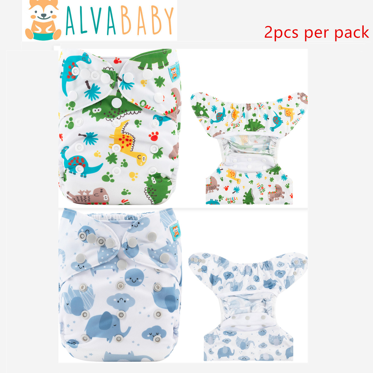 2pcs Eco-friendly Baby Cloth D - Cloth Diaper Insert recension och pris